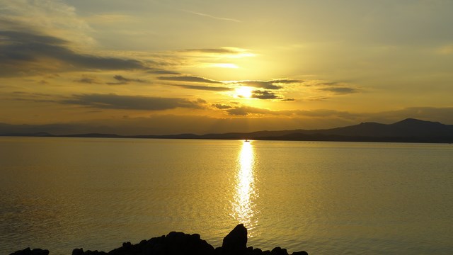 Golf von Olbia Sonnenuntergang